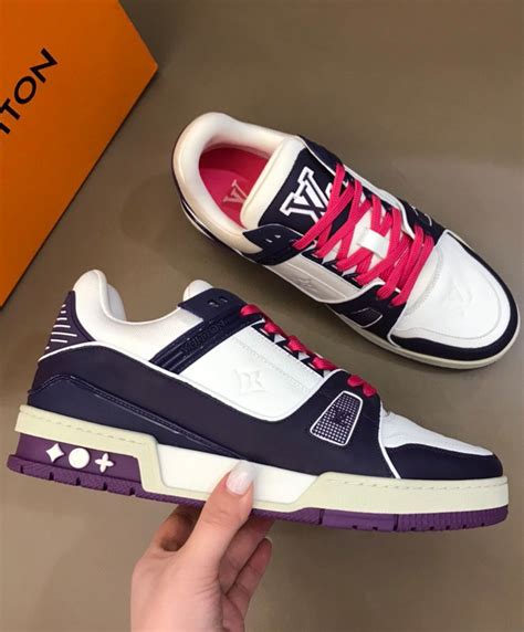 lv purple sneaker|purple lv shoes.